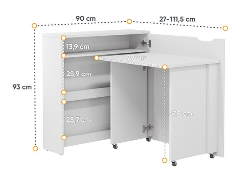 Hjørneskrivebord Concept Pro Lenart Levfere 156