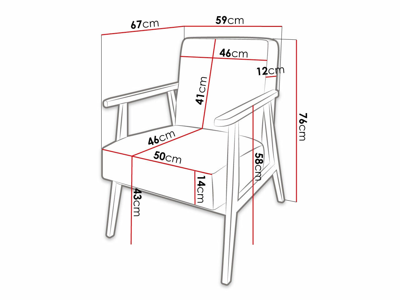 Armchair Clovis 100