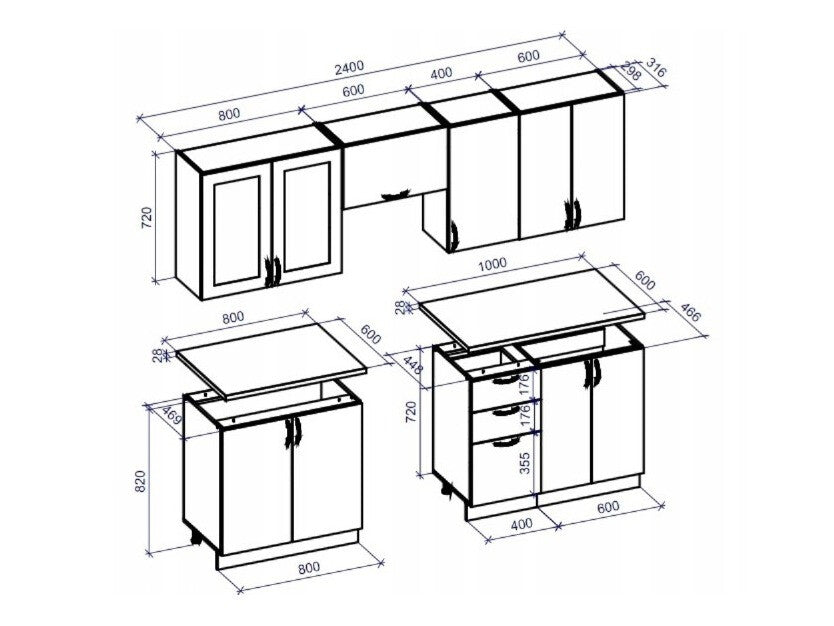 Køkkensæt Houston 1429