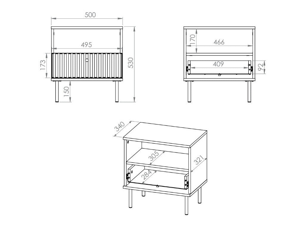 Sengebord Marmeli 106