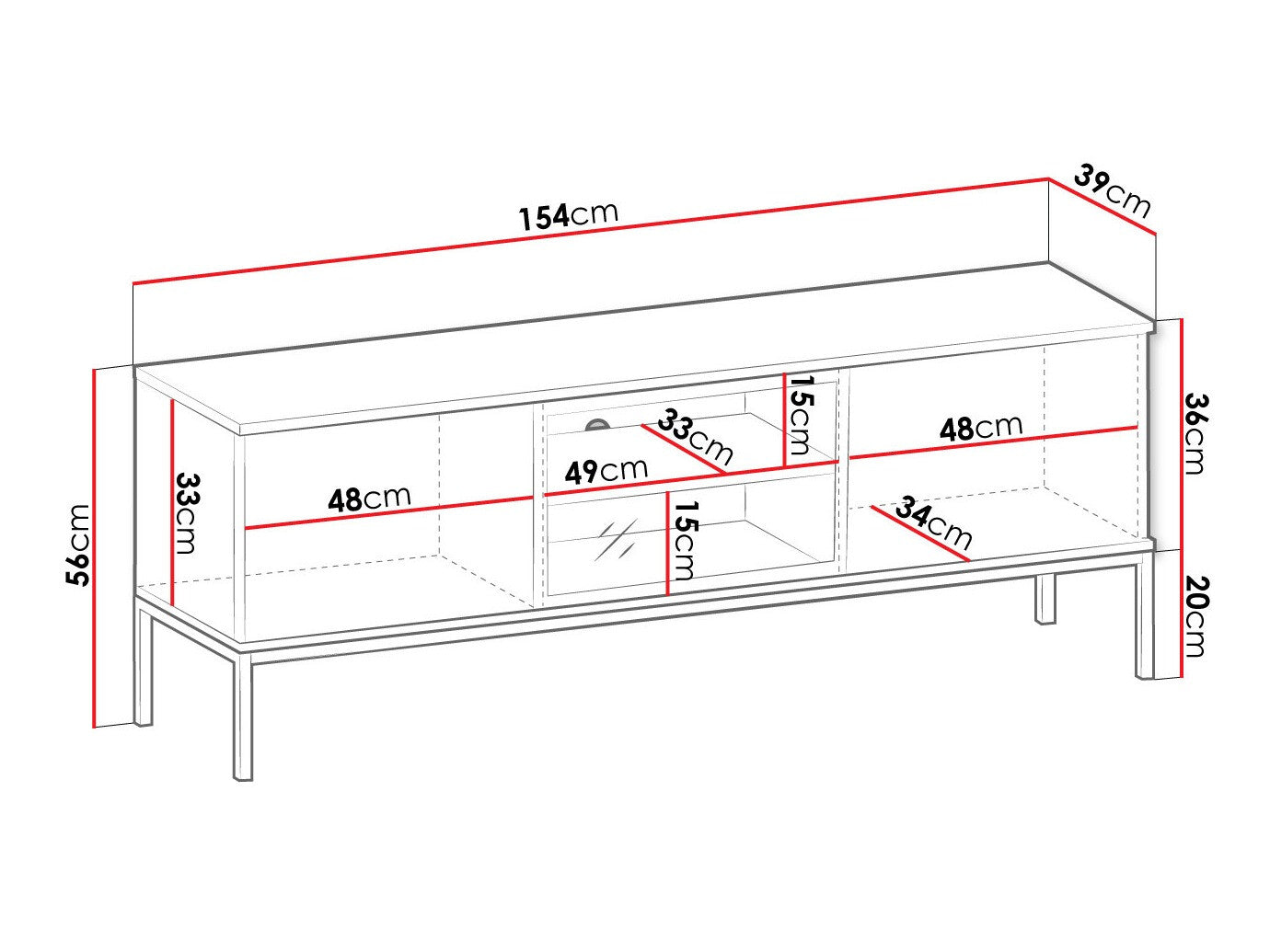 TV stand Lima H102