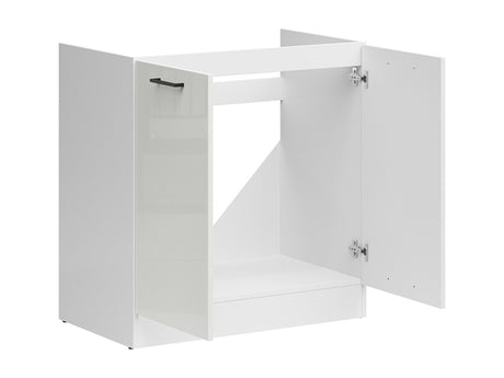 Modulopbygget vaskeskab med låger Line White 114