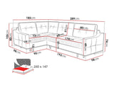 Hjørnesofa Kingsport 115