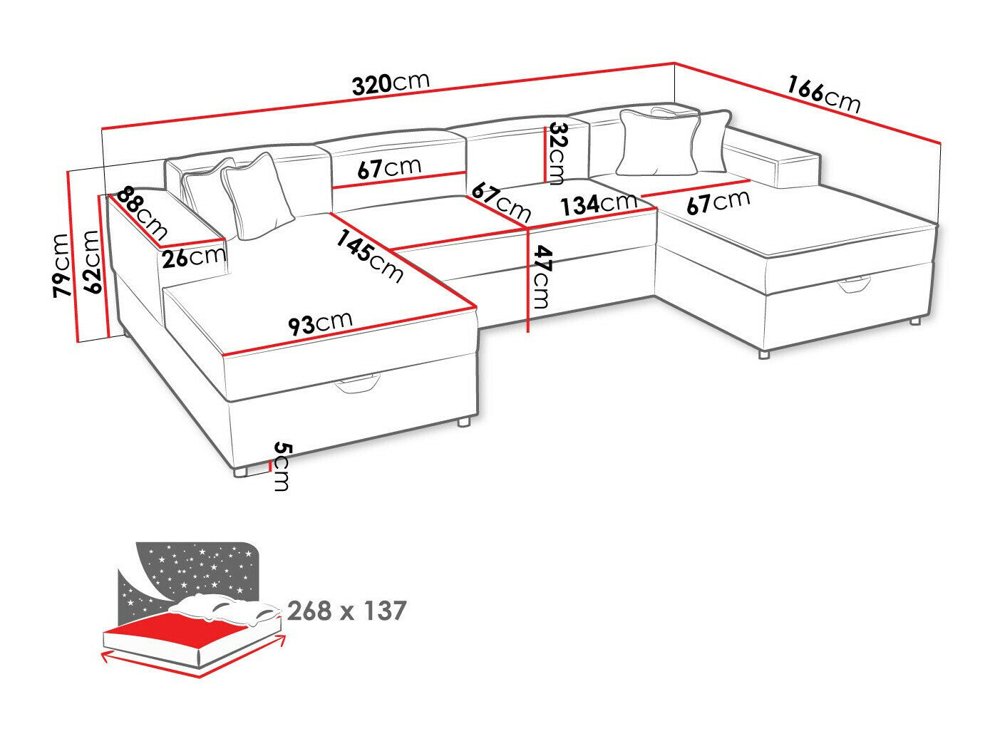 Hjørnesofa Clovis 115