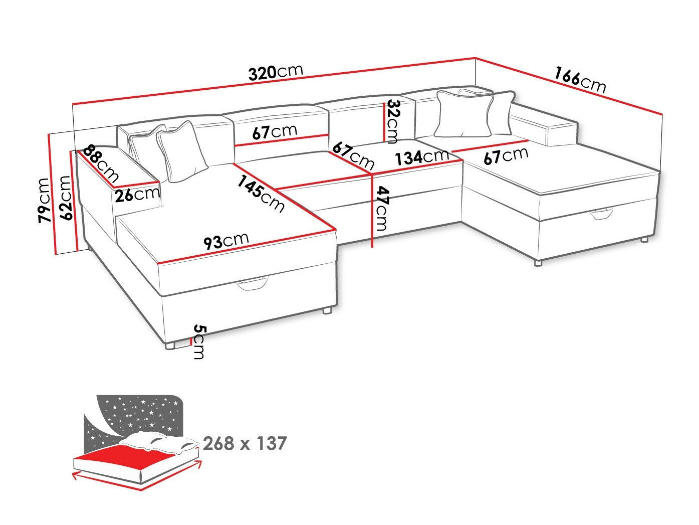 Hjørnesofa Clovis 115