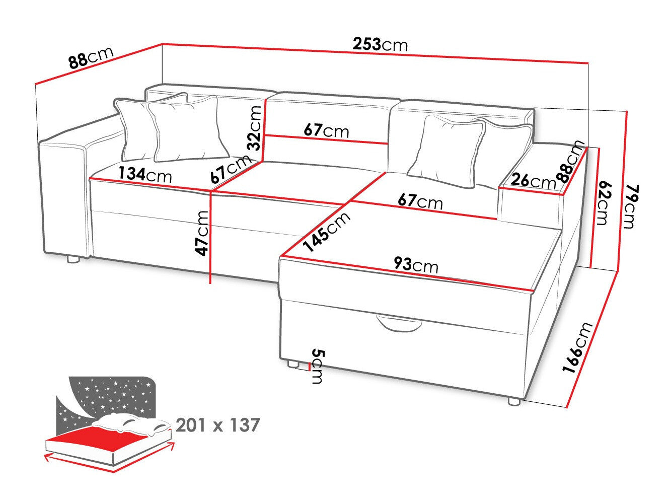 Hjørnesofa Clovis 116