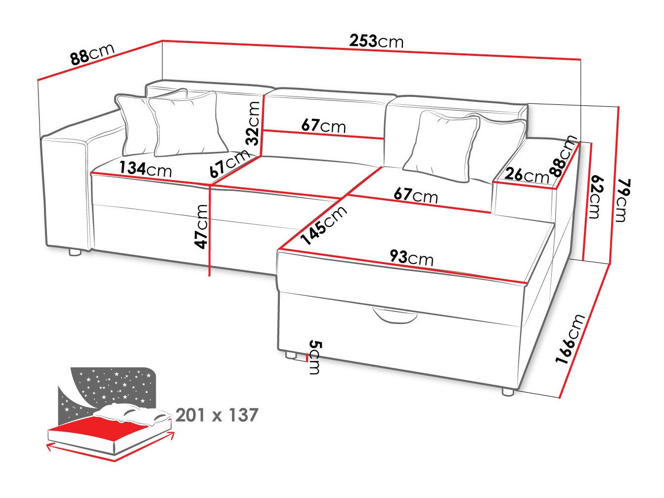 Hjørnesofa Clovis 116