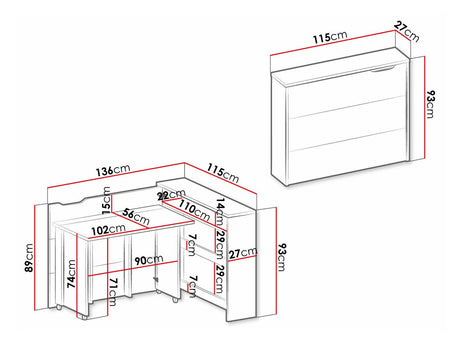 Hjørneskrivebord Concept Pro Lenart AH158