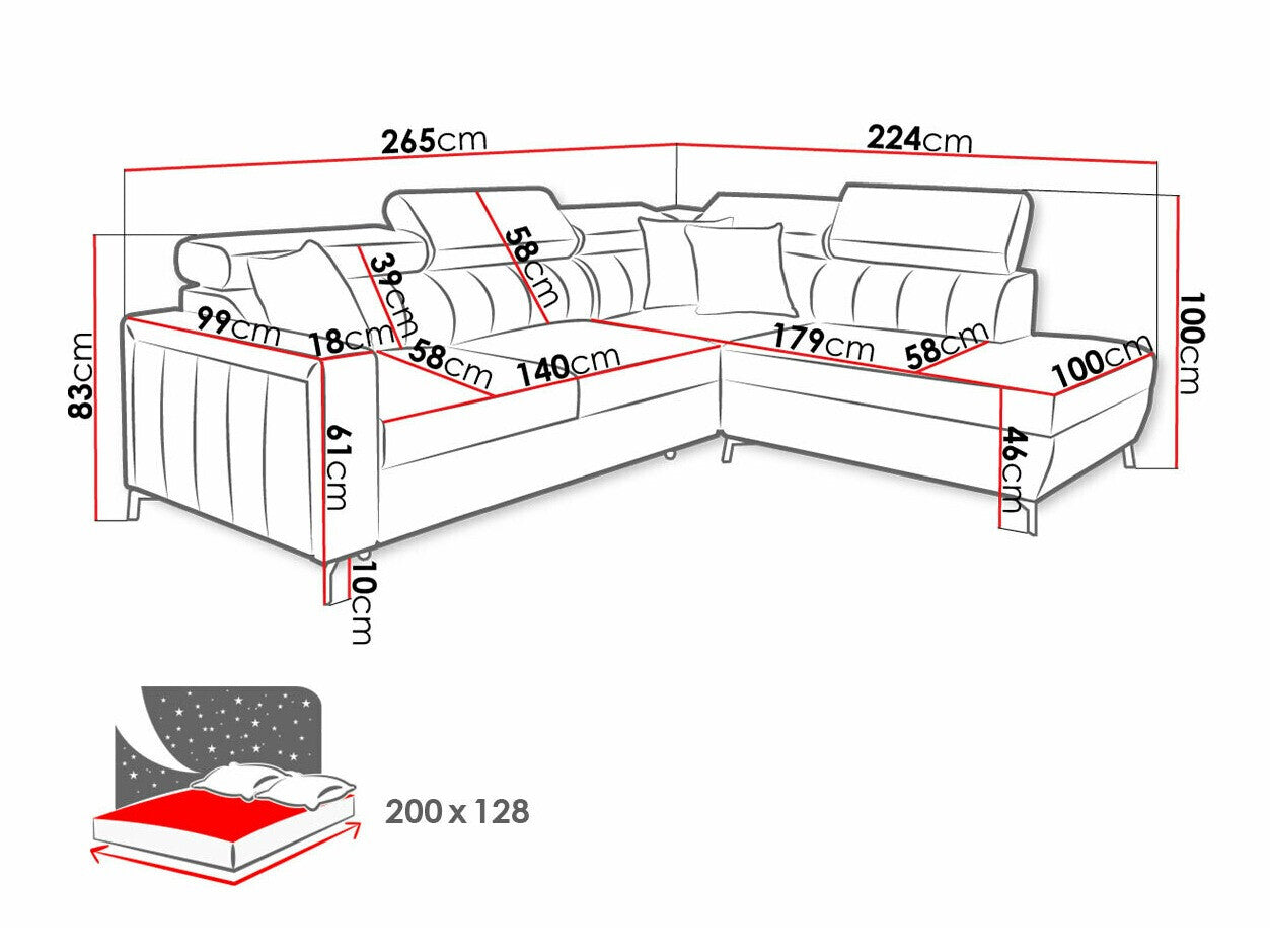 Hjørnesofa Sarasota 148