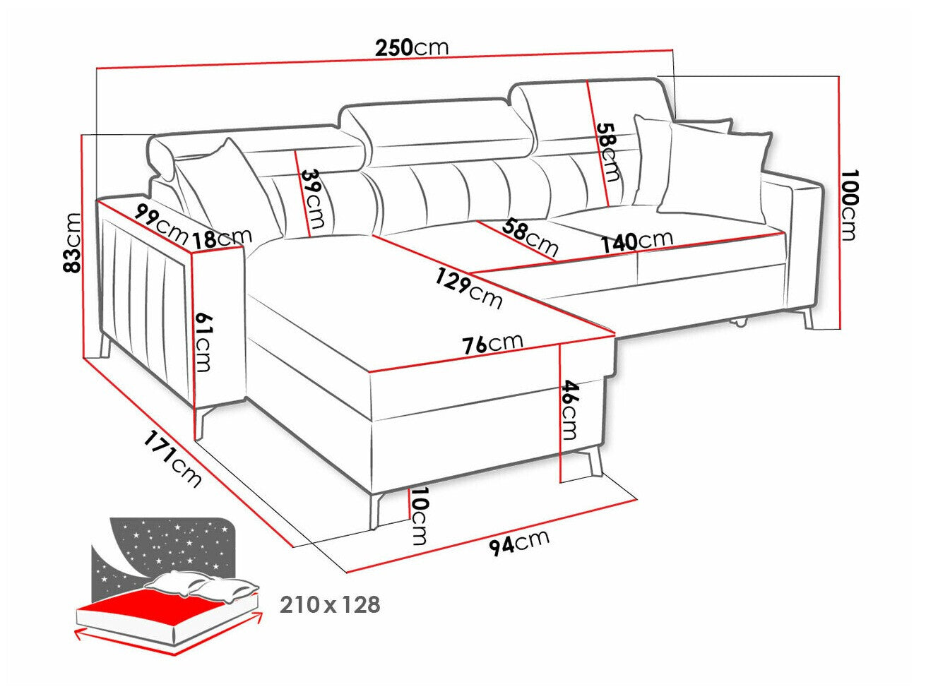 Hjørnesofa Sarasota 151