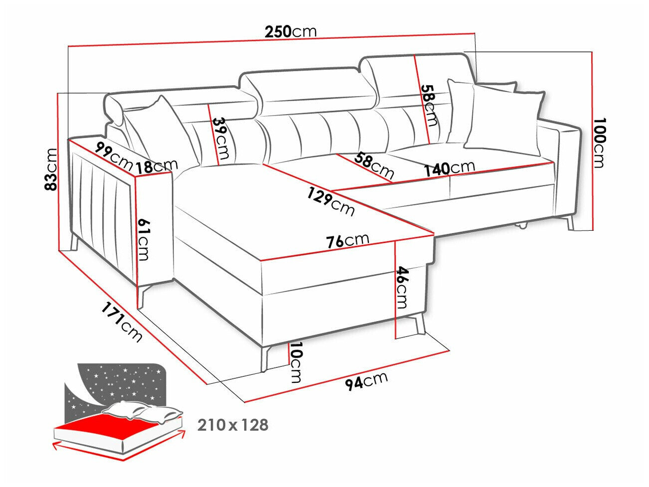 Hjørnesofa Sarasota 151
