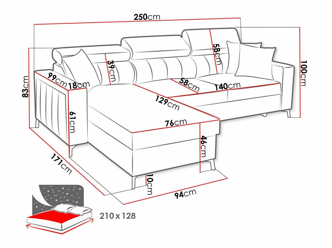 Hjørnesofa Sarasota 151