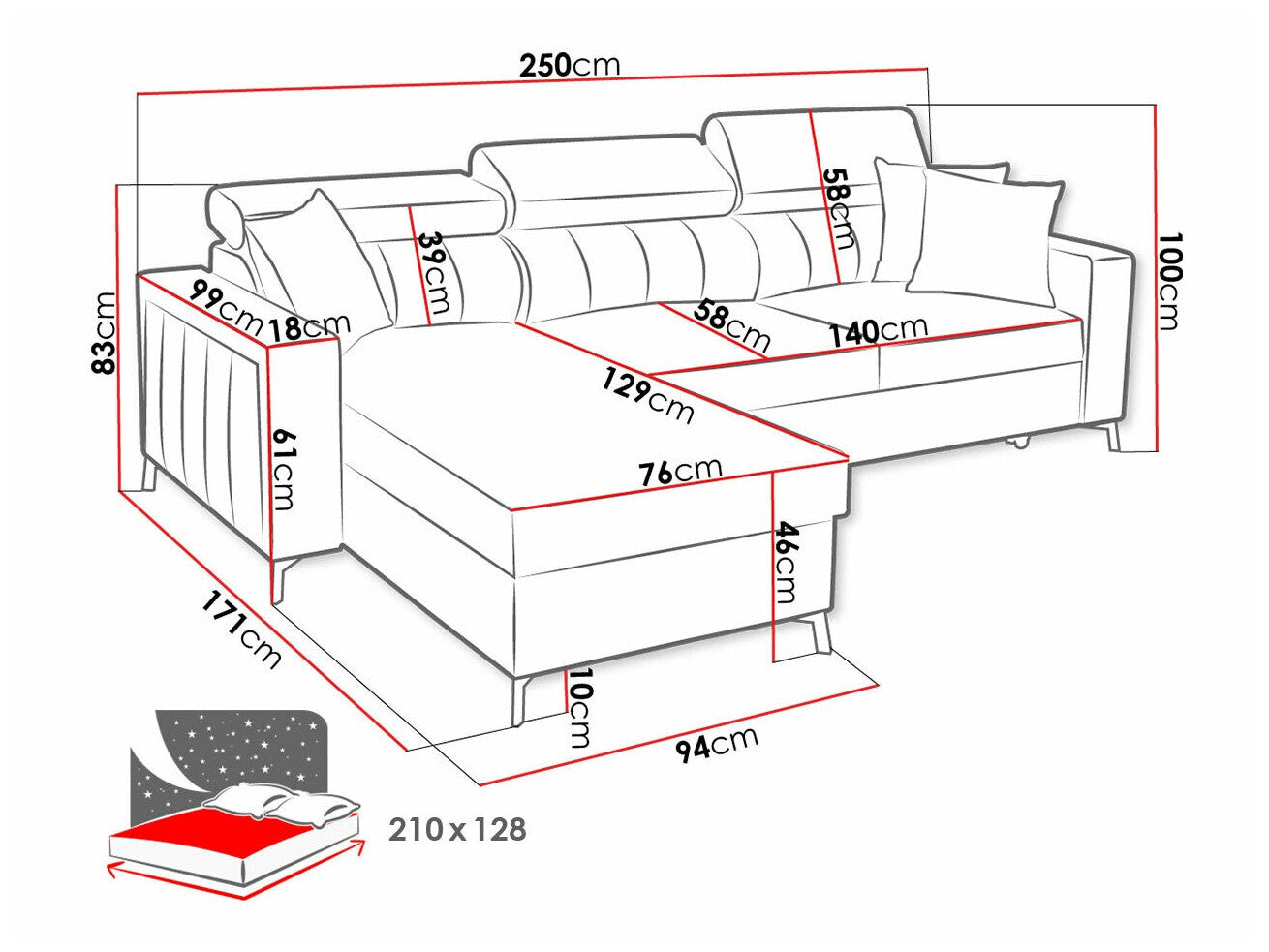 Hjørnesofa Sarasota 151