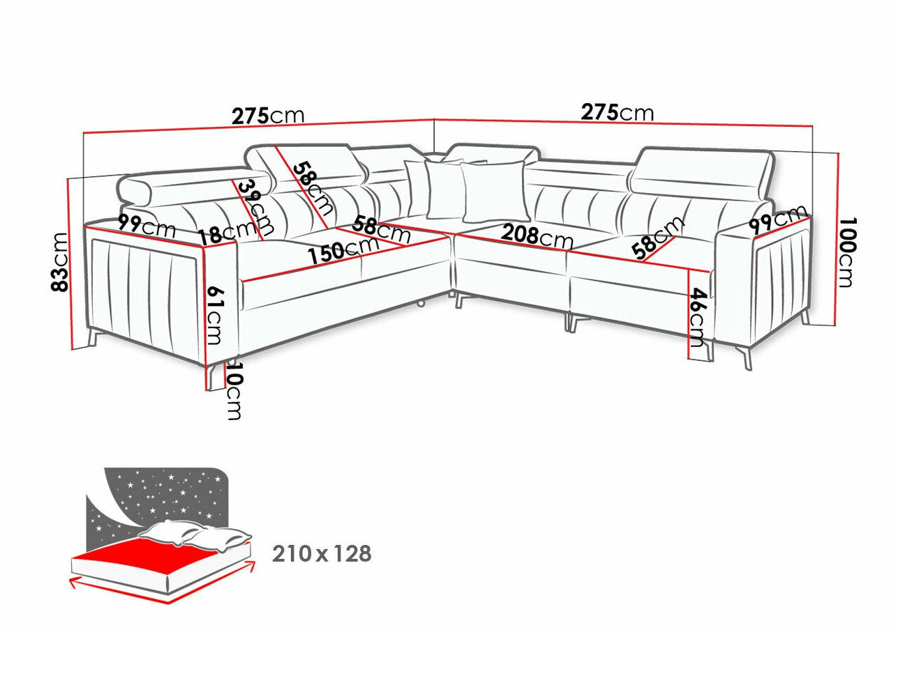 Hjørnesofa Sarasota 152
