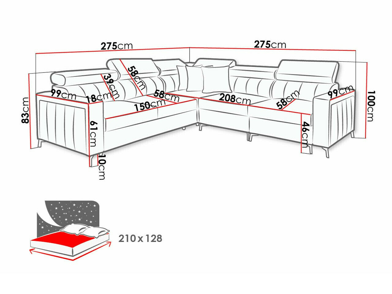 Hjørnesofa Sarasota 152