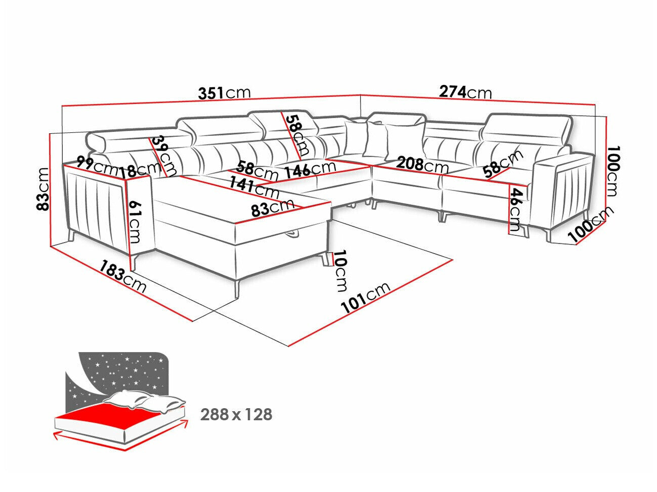 Hjørnesofa Sarasota 157