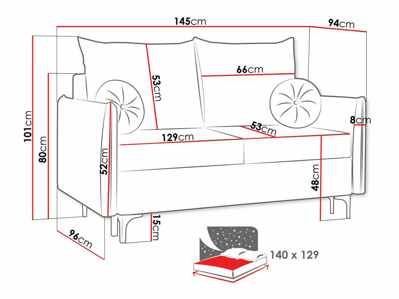 Sovesofa Clovis 110