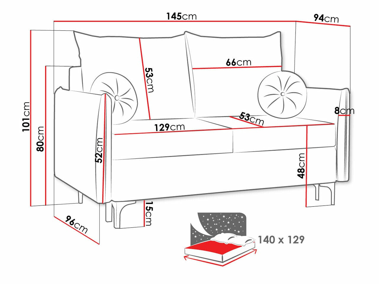 Sovesofa Clovis 110