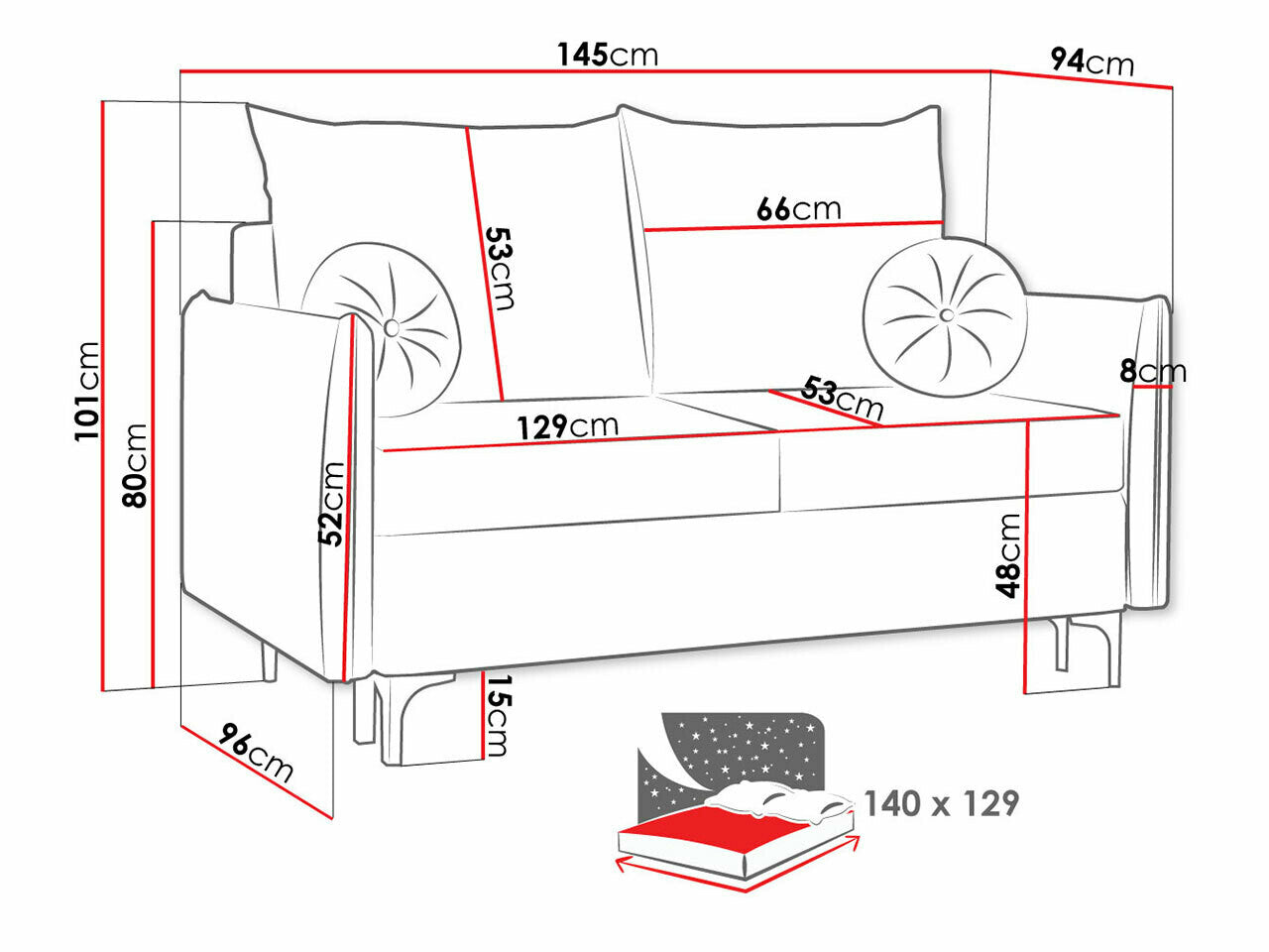 Sovesofa Clovis 110