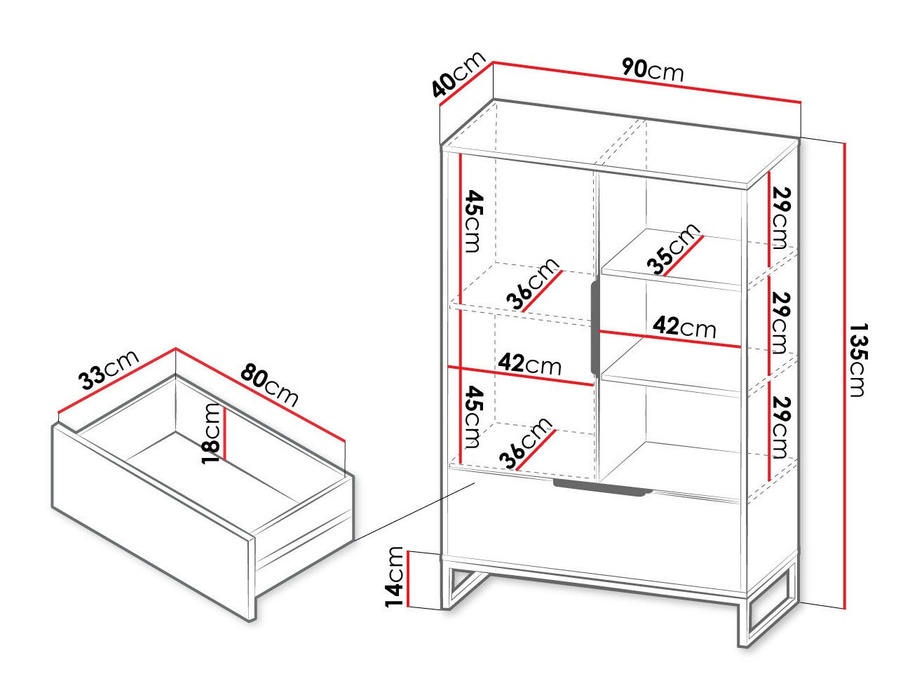 Bookcase Providence N126
