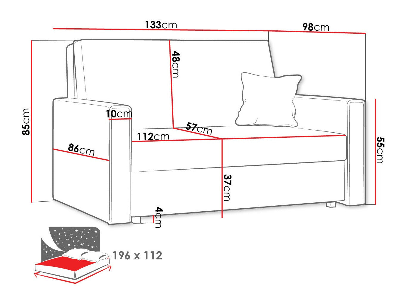 Sovesofa Columbus 189