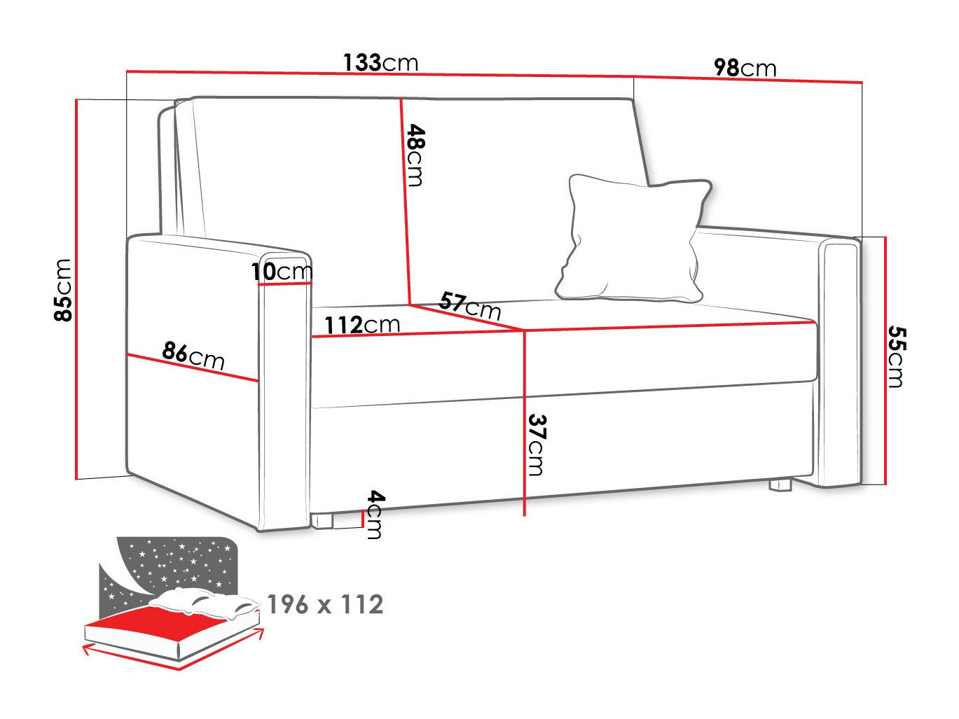 Sovesofa Columbus 189