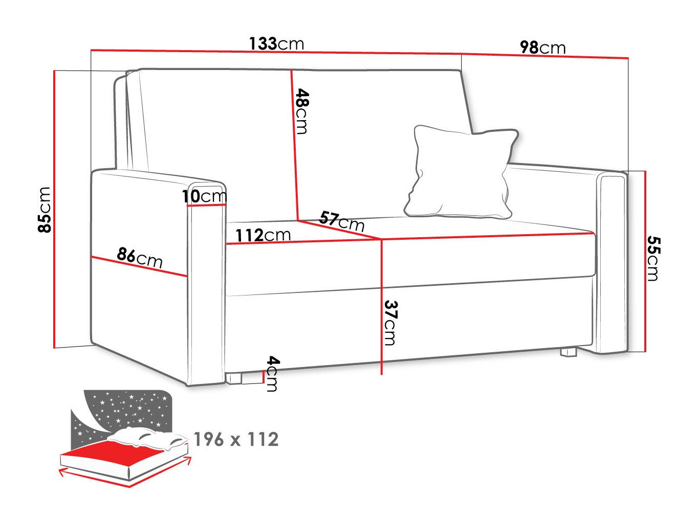 Sovesofa Columbus 189