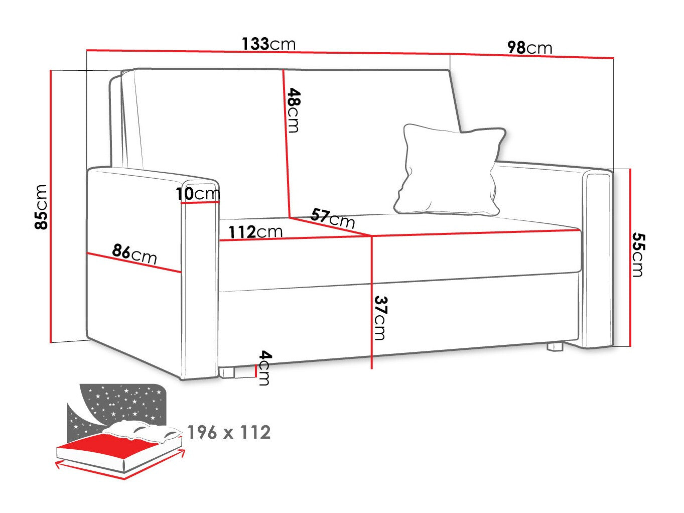 Sovesofa Columbus 189