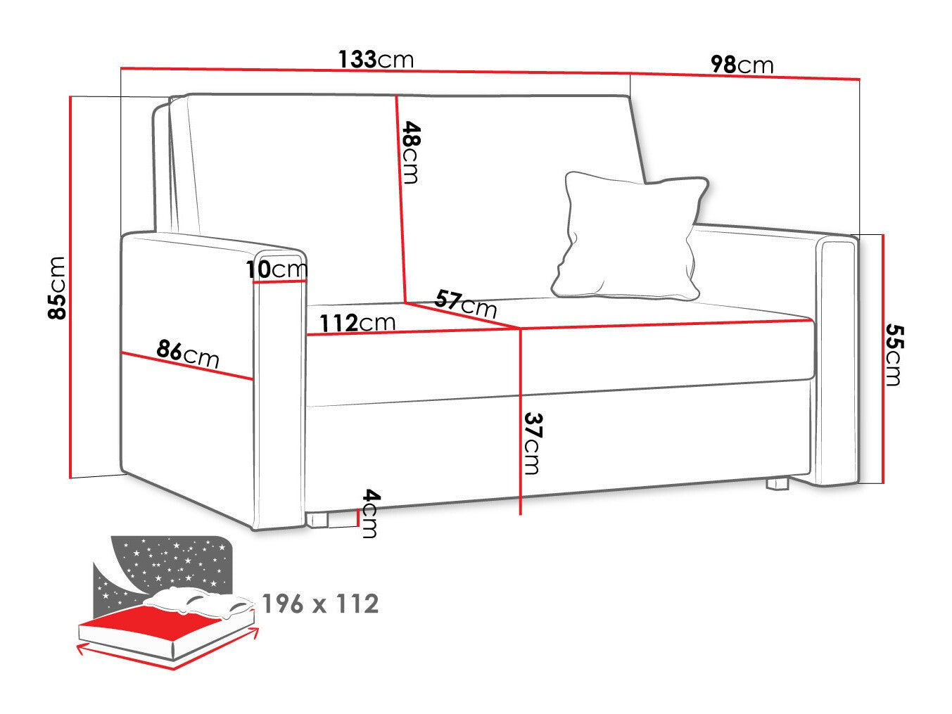 Sovesofa Columbus 189