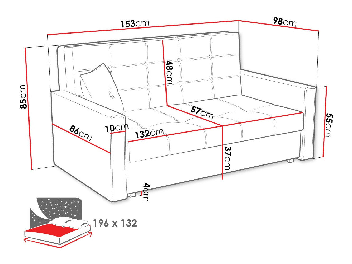 Sovesofa Columbus 102