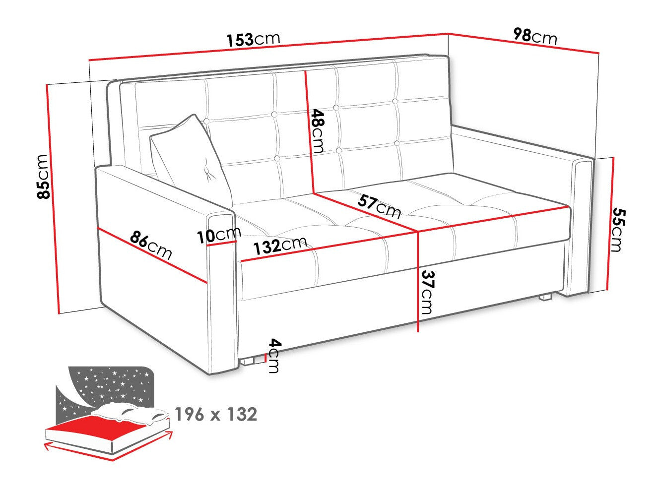 Sovesofa Columbus 102