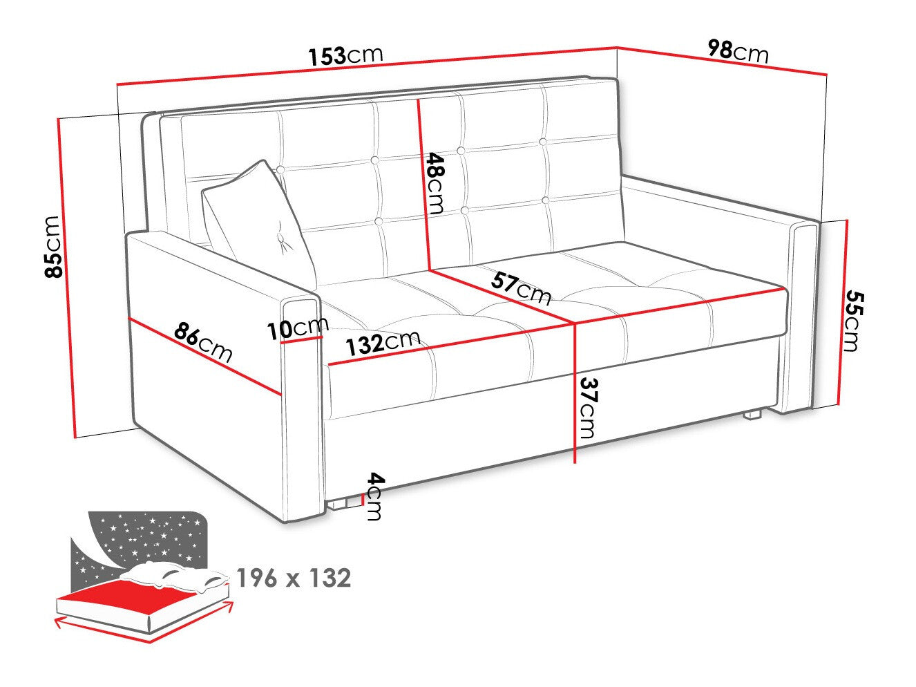 Sovesofa Columbus 102