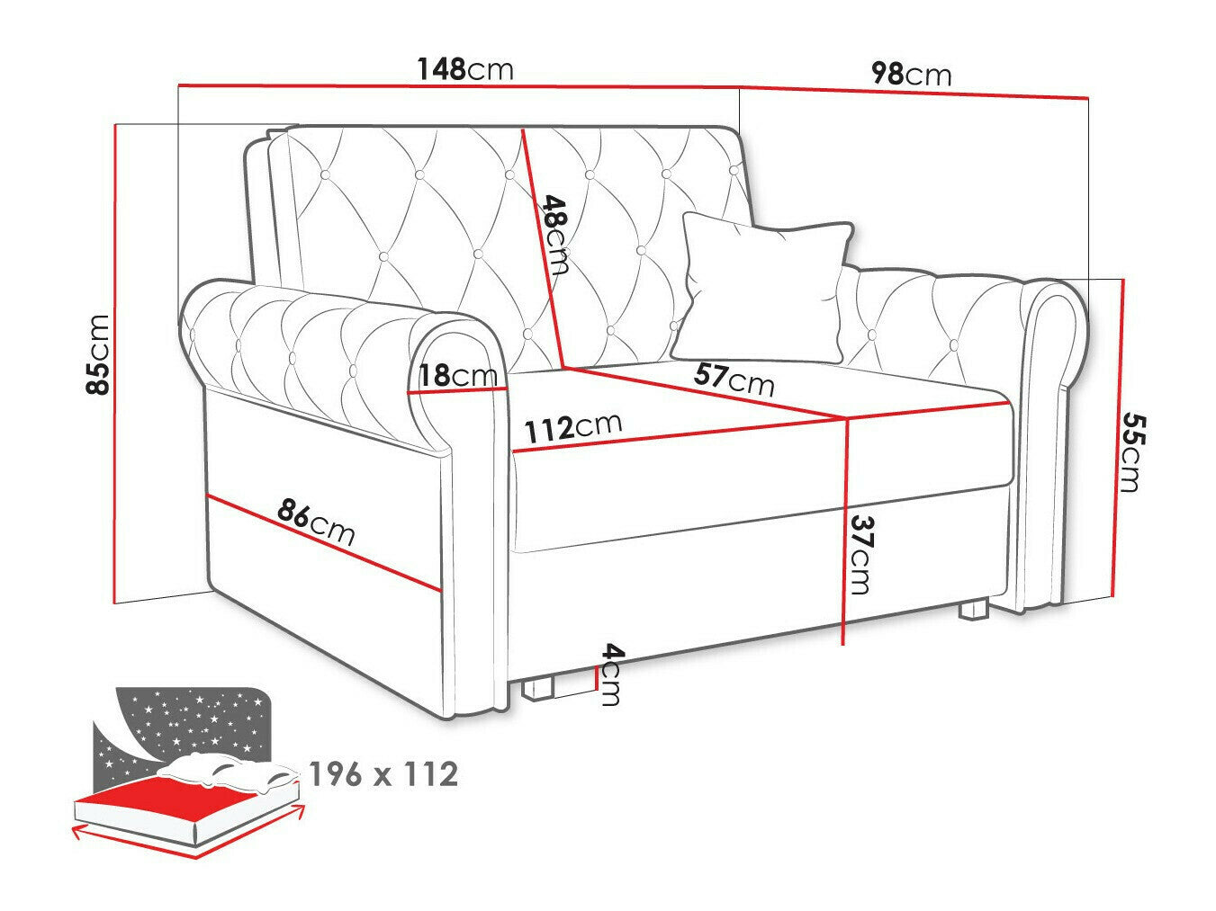 Sovesofa Columbus 199