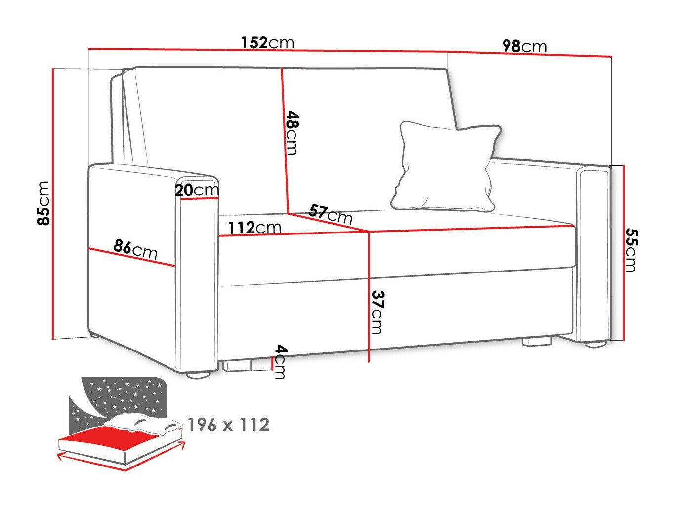 Sovesofa Columbus 181