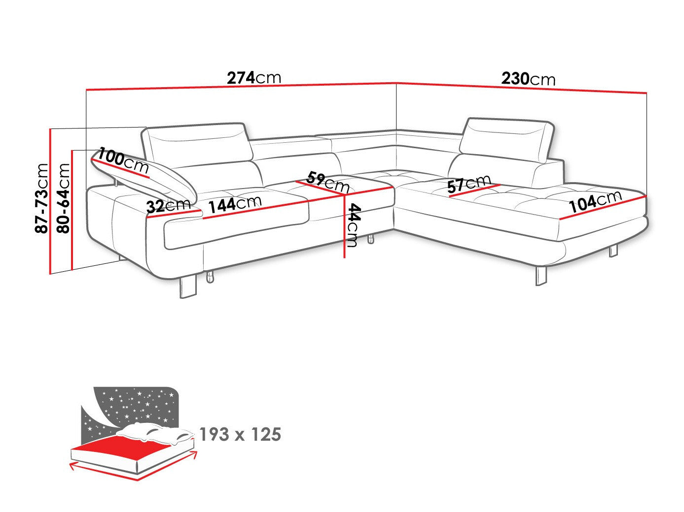 Hjørnesofa Lincoln 188