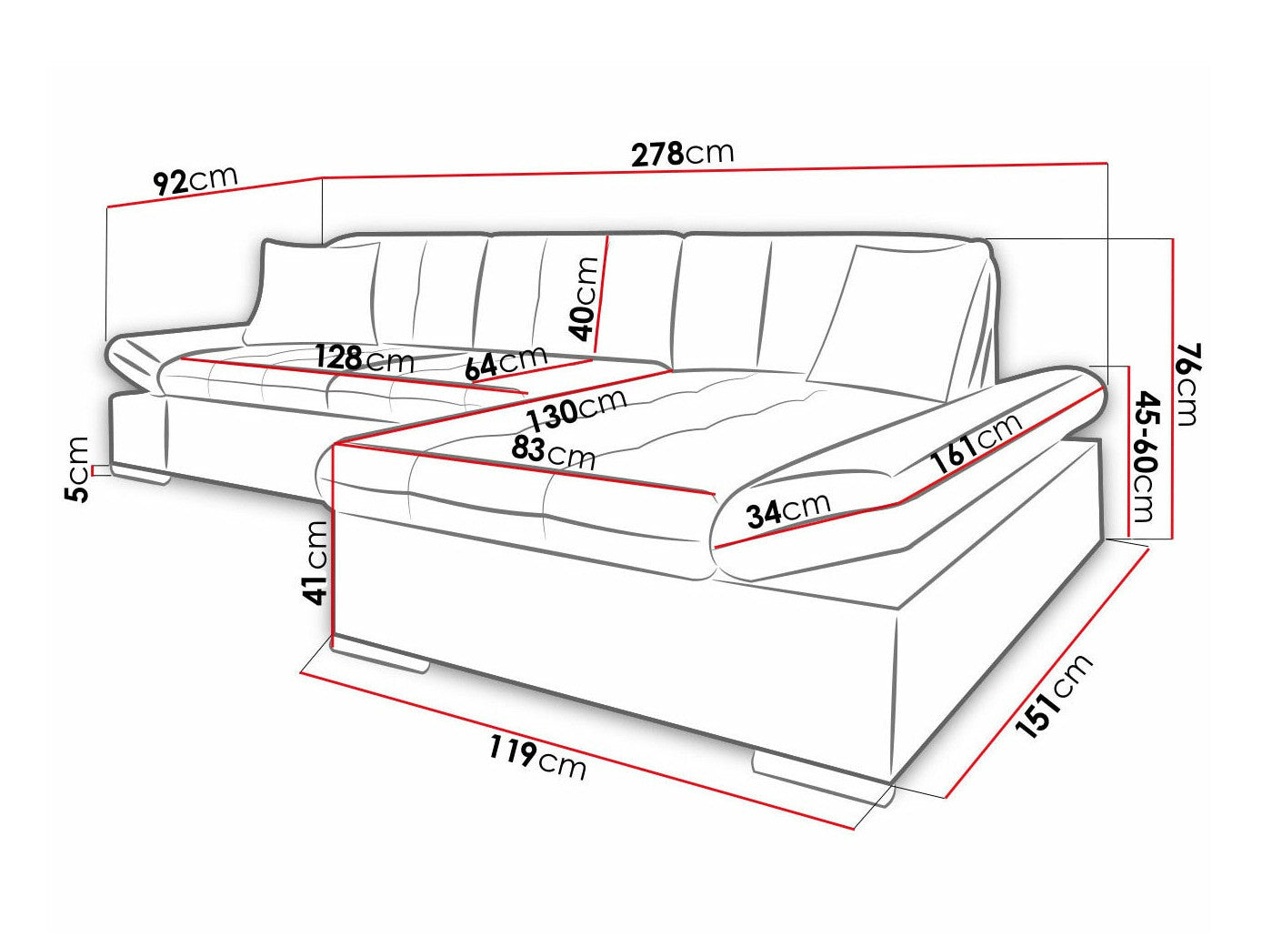 Hjørnesofa Comfivo 219