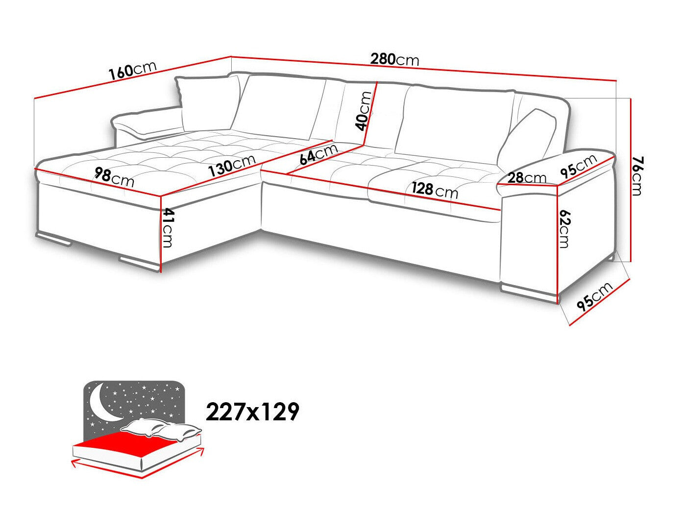 Hjørnesofa Comfivo 181