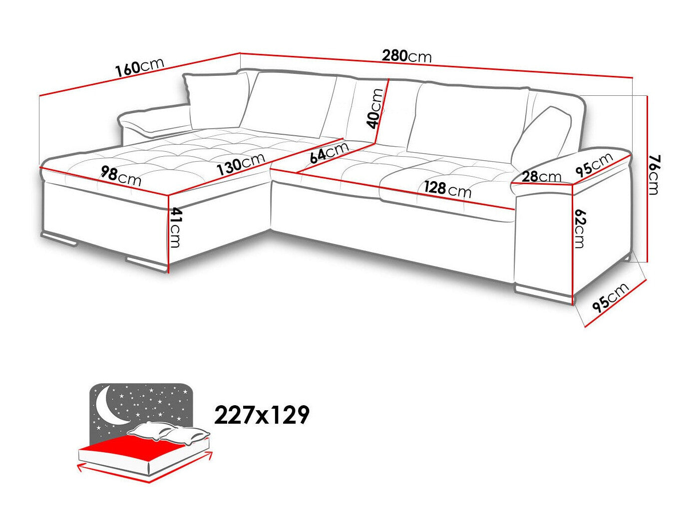 Hjørnesofa Comfivo 107
