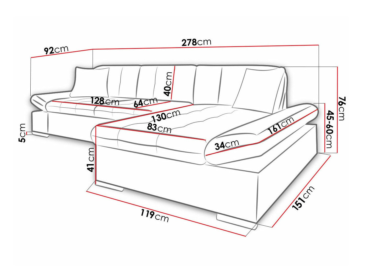 Hjørnesofa Comfivo 219
