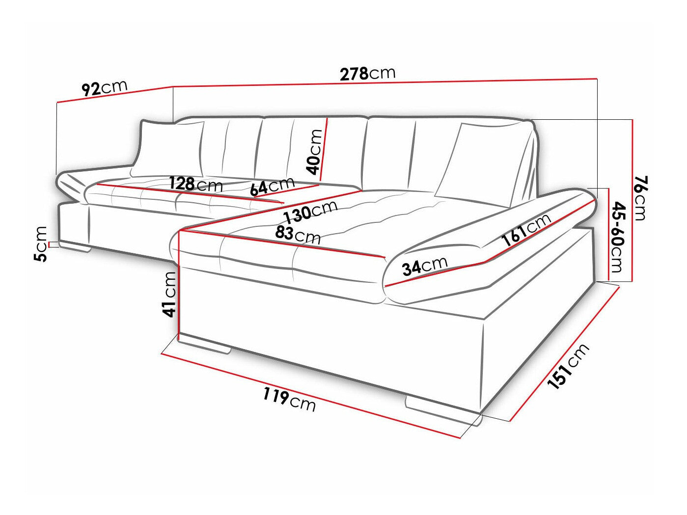 Hjørnesofa Comfivo 219