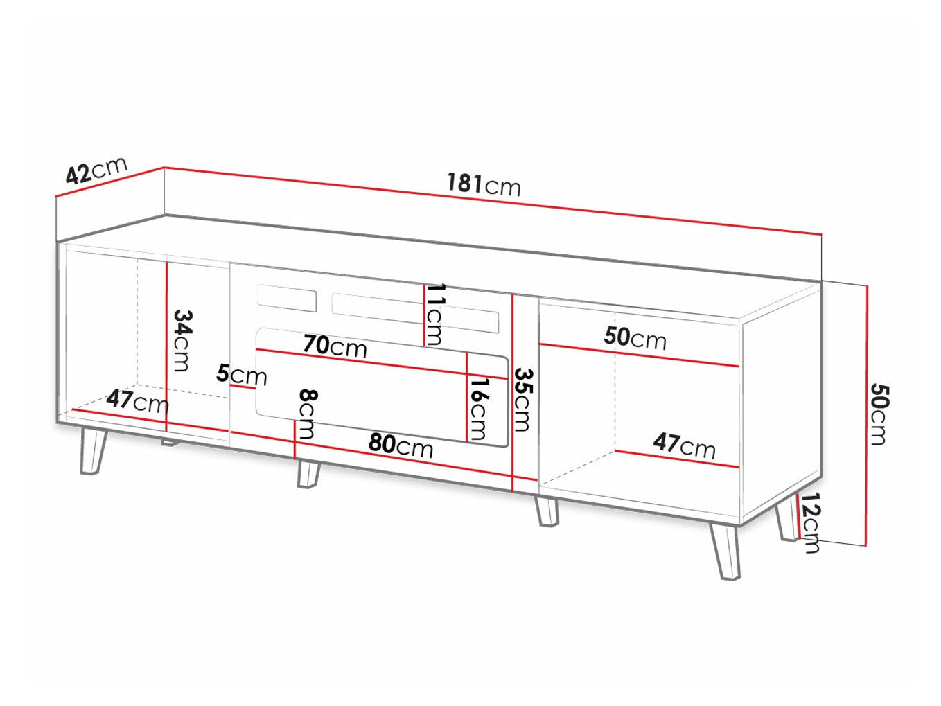 TV stand Charlotte H106