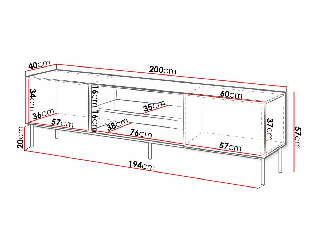 TV-bord Charlotte 163