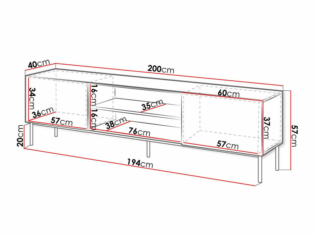 TV-bord Charlotte 163