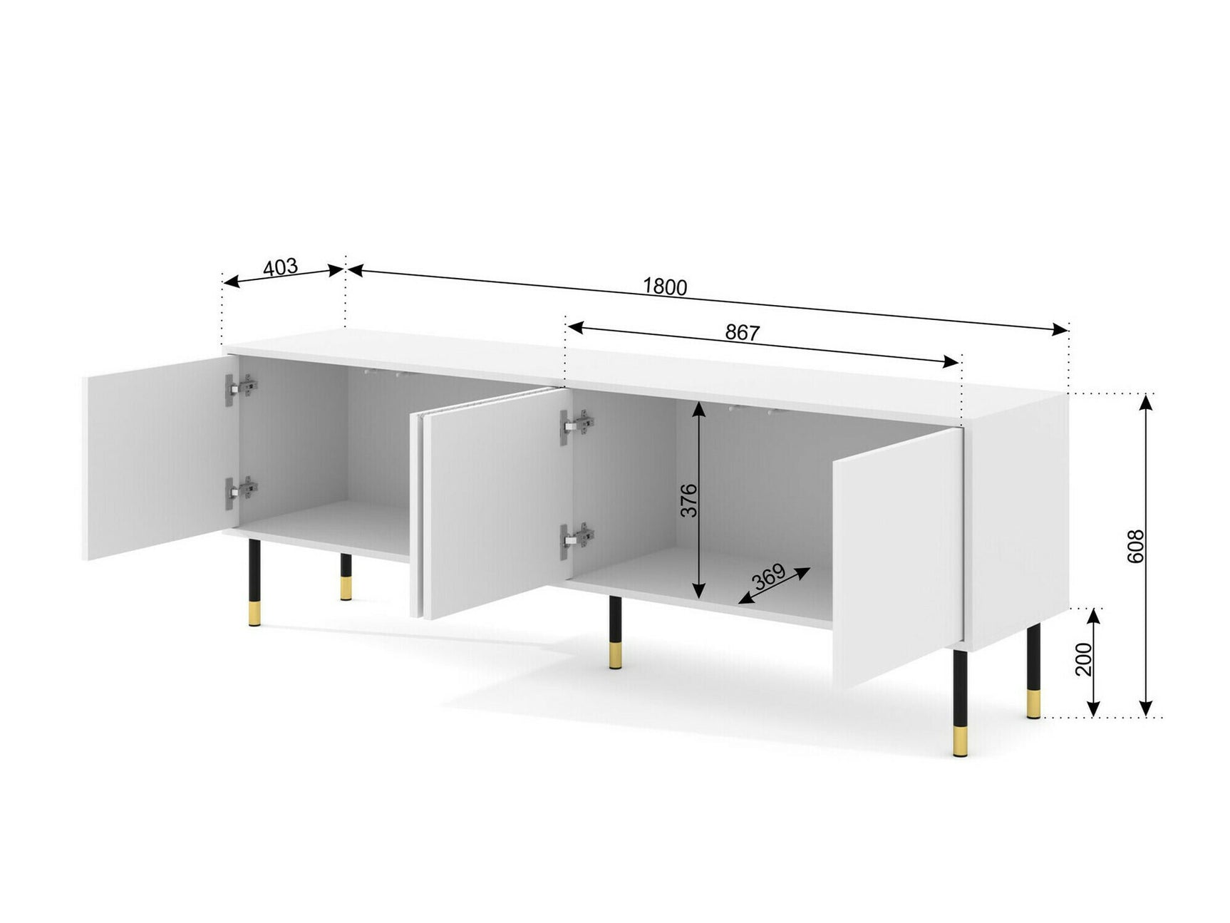 TV-bord Teopha 100