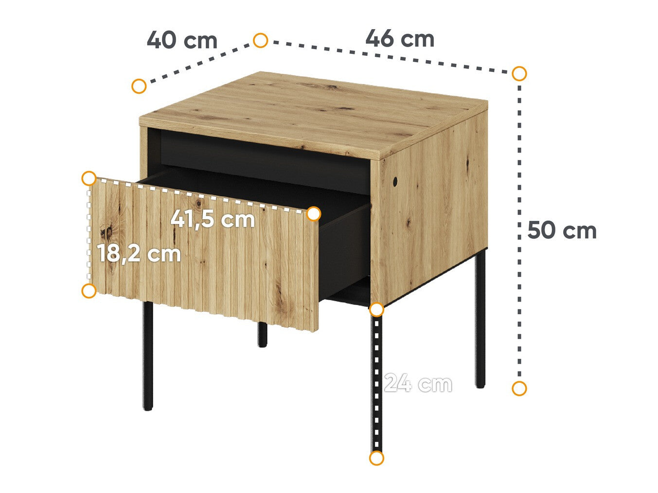 Sengebord Fernolu 111