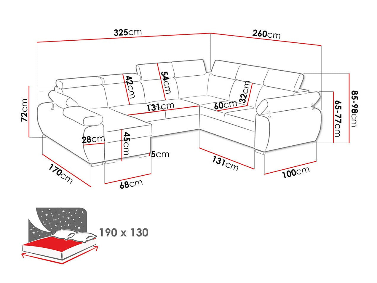 Hjørnesofa Columbus 214