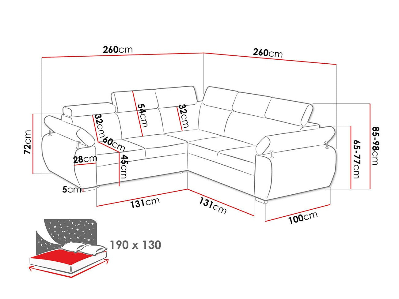 Hjørnesofa Columbus 215