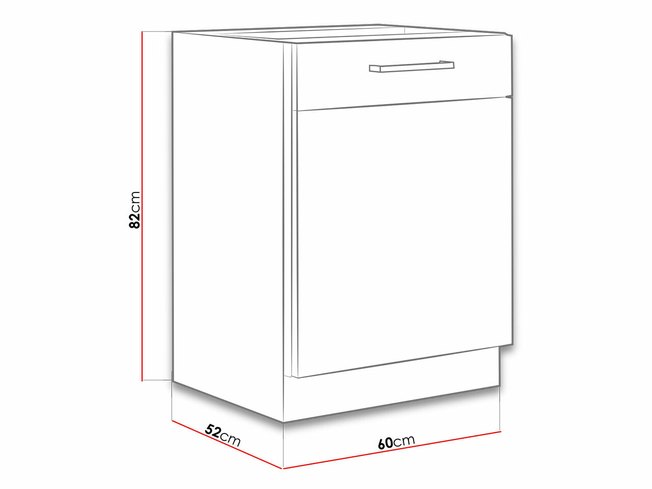 Modulskab med låger Wood Dark 104