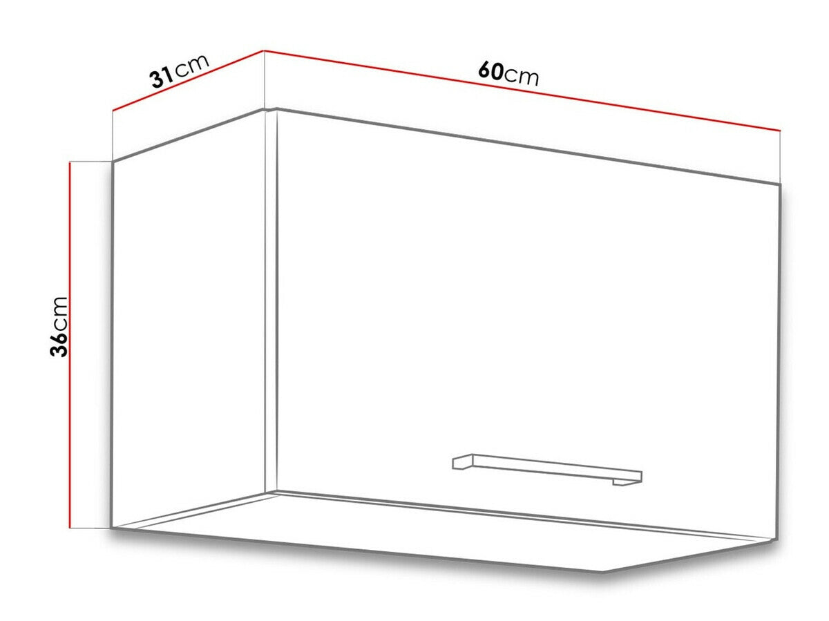 Modulært vægskab Wood White 111