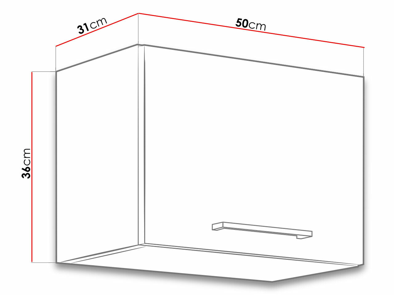 Modulært vægskab Wood Dark 111